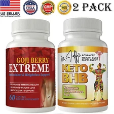 Goji Berry Immune System Booster Caps Keto Diet BHB Weight Loss Ketosis Pills
