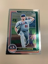 2022 Panini USA S&S Longevity Card #46 Cole Kirschsieper SIGNED AUTO Autograph