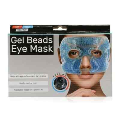 Therapeutic Gel Beads Eye Mask Adjustable Reusable Hot/Cold Headache Relief