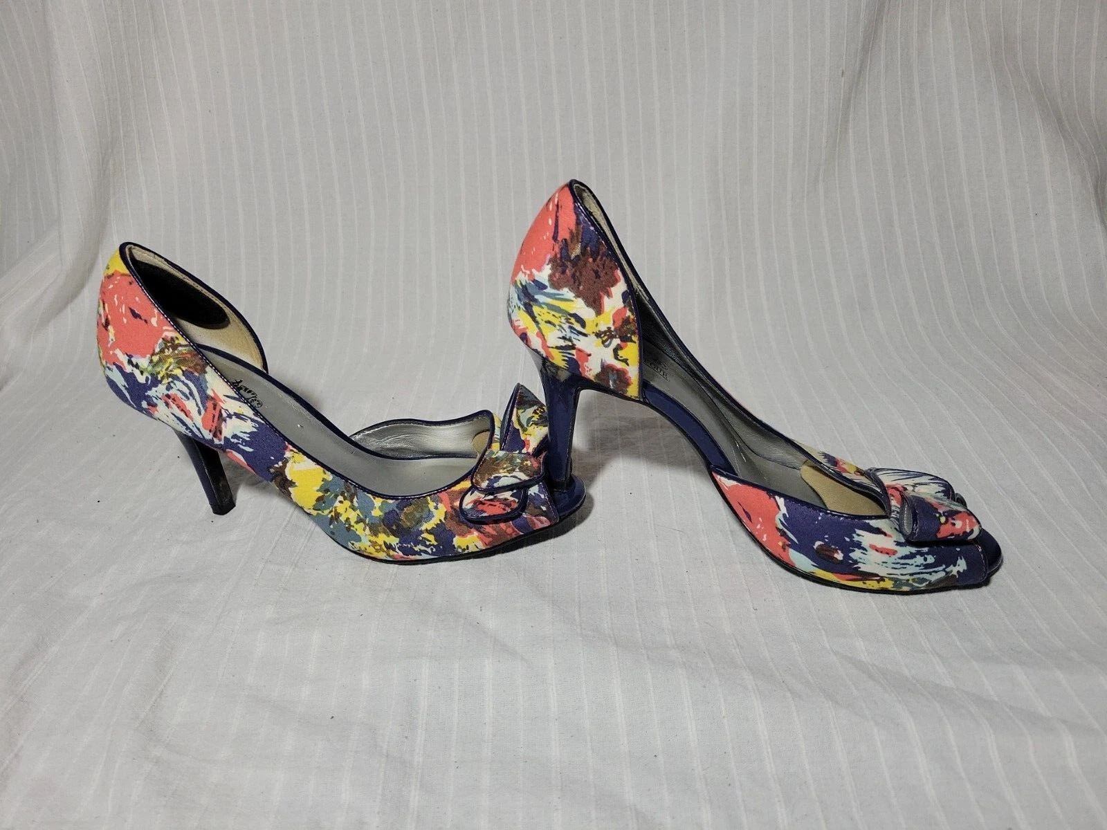 Scarpe Coach and Four D’Orsay donna tacco multicolore punta aperta taglia 6