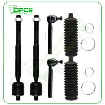 6Pcs Fit For Toyota LEXUS RX330 RX350 Front Inner Outer Tie Rod End Steering Kit