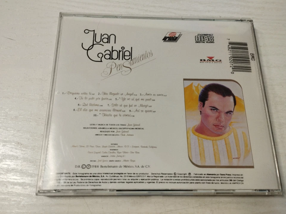 Juan Gabriel Pensamientos Ariola 1986 Spain Edition - CD Am - Immagine 2 di 4