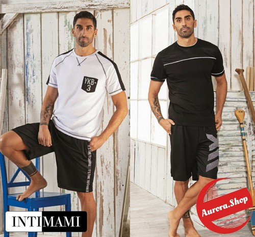 Completo mare / tuta INTIMAMI pigiama estivo corto UOMO materiale tecnico  MODA | eBay