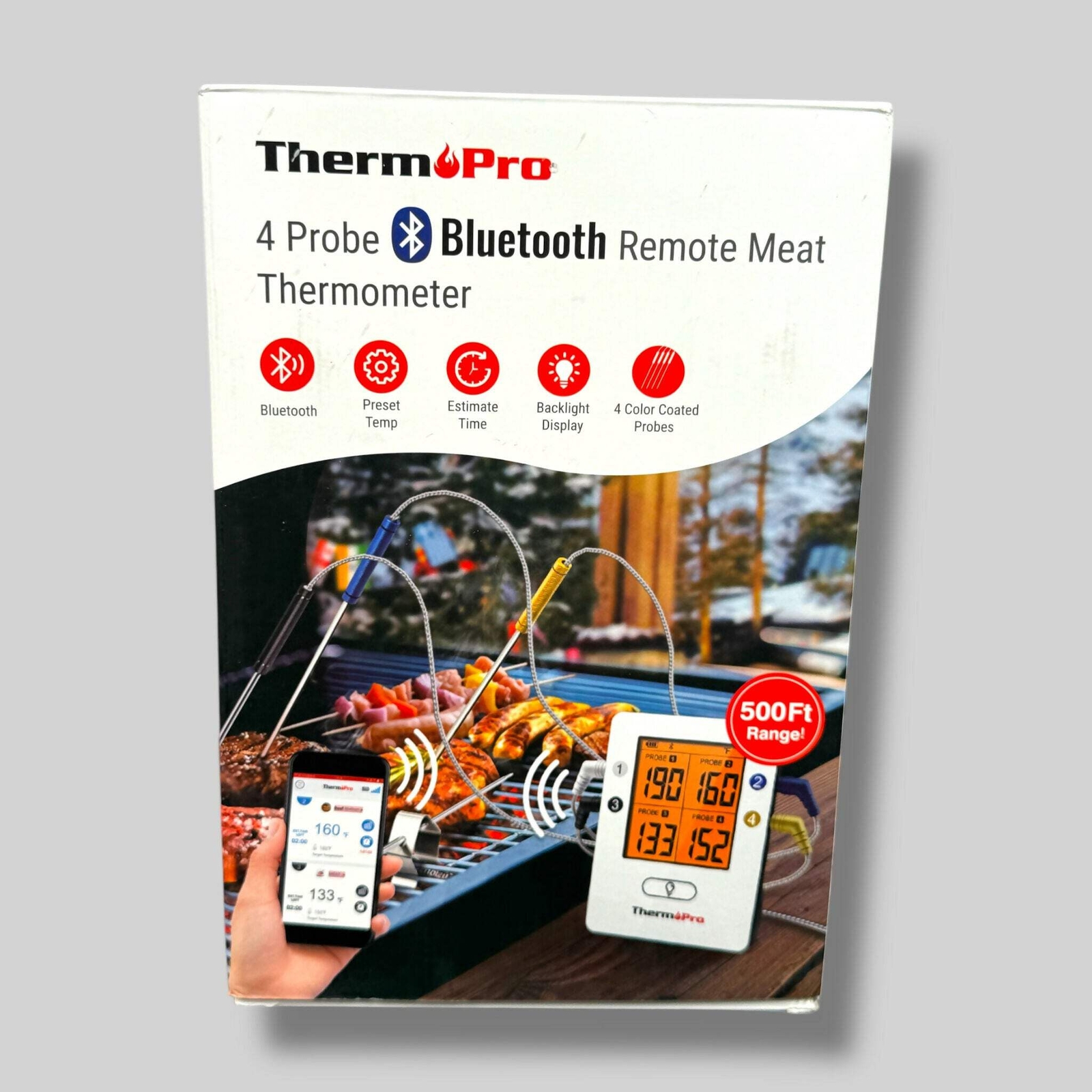ThermoPro | Wireless Meat Thermometer, 4 Probes | New in Box