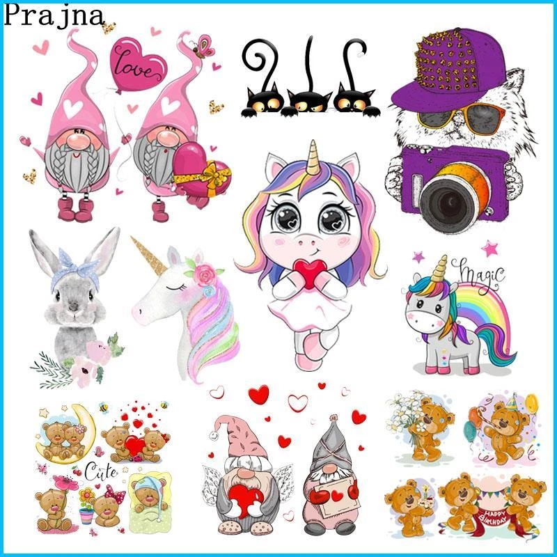 Iron on patches cute unicorn Thermal Transfers for Clothing Cartoon