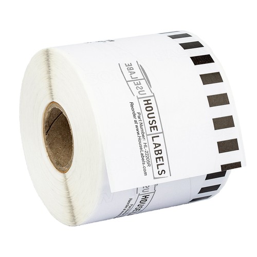 Non-OEM Fits BROTHER DK-2205 REMOVABLE Continuous Labels - (12) Rolls of 100' - Picture 5 of 7