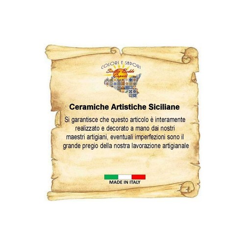 Plante Figue de Barbarie En Pot Céramique Caltagirone, Décoration Alea, H 14 CM. - Photo 6 sur 6