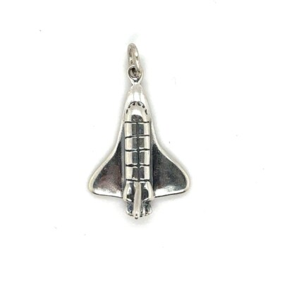 Shube s Dakota West Sterling Silver 3-D Space Shuttle Ship Plane   3g