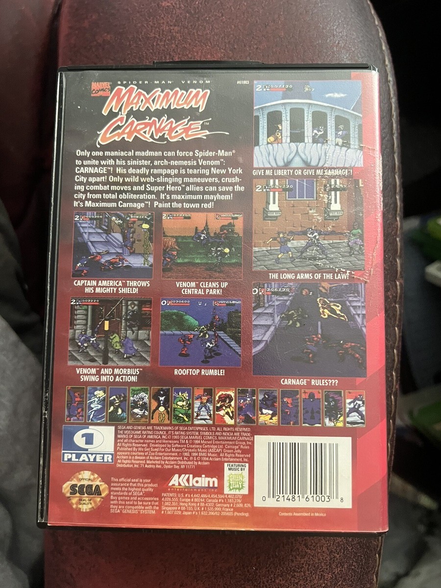 Spider-Man and Venom: Maximum Carnage (Sega Genesis, 1994