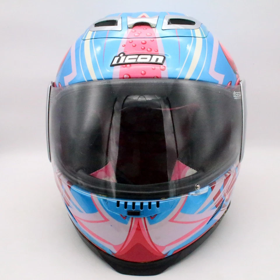 Casco de motocicleta Icon Siren Airframe cara completa XS extra pequeño sin niebla - BONITO Foto 3 de 4