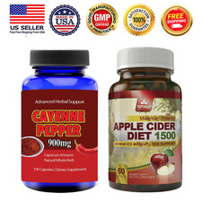 Cayenne Pepper Fat Burner Diet Pills Apple Cider Vinegar Weight Loss Supplement