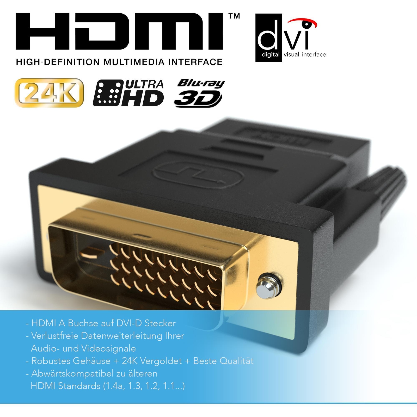 Thumbnail - Hdmi Auf Dvi Adapter | Hdmi Buchse Zu Dvi Stecker | Kontakte