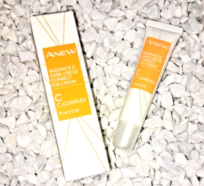Avon Anew Augencreme mit Vitamin C  dunkle Augenringe Pflege Aufheller SQUALANE
