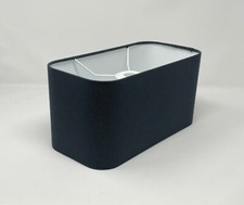  Lampshade Charcoal Grey Cotton Rounded Rectangle Light Shade