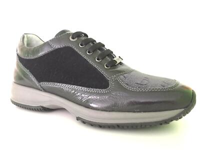 SCARPE SNEAKERS CASUAL BAMBINA BYBLOS JUNIOR 3070A PELLE FUMO