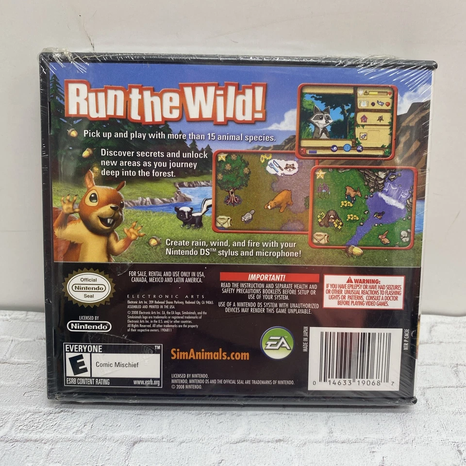 SimAnimals Nintendo DS 2008 NDS Game - Engaging Animal Simulator~Factory Sealed - Image 2 of 2