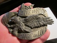 1981 "LIVE TO RIDE RIDE TO LIVE" BELT BUCKLE - GW-13