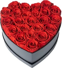 Preserved Flowers in a Heart Box Anniversary, Birthday, Wedding Gift Fathers day