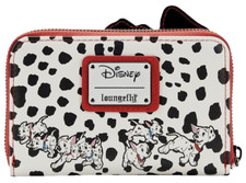 Cartera Loungefly Disney 101 Dálmatas Cruella De Vil Cremallera Alrededor 6" x 4" Nueva con Etiquetas