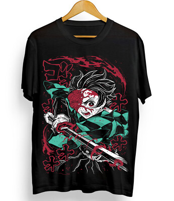 T-shirt Demon Slayer Tanjiro Kamado - Coton, Imprimé En Allemagne, Cadeau Idéal Pour Les Fans D'anime