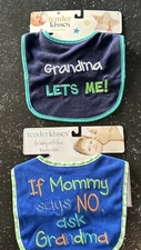 2 New Tender kisses baby bibs(From grandma)