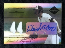 2005 Leaf Limited Legends Jersey Number /25 Willie McCovey #LL-44 Auto HOF