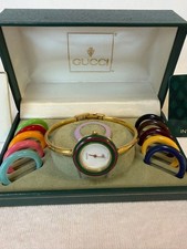 GUCCI Change Bezel 11/12 Women's Watch Working, New Battery, From Japan