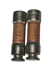 Gould Shawmut TR15R, 15A 250VAC Time Delay Fuse (LOT OF 2)