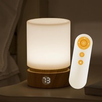 Timer-Nachtlicht Led Dimmbar Nachtlicht FüR Kinder Holzmaserung Wiederaufladbar