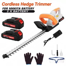 21V - 2 Batteries Electric Cordless Hedge Trimmer Fast Charger Battery & Charger
