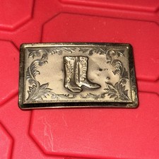 Vintage Cowboy Boots Belt Buckle Western