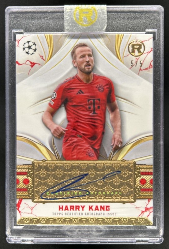 2024-25 Topps Reverence UEFA Harry Kane Auto Autograph Red #/5 Bayern Munchen