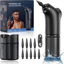 Ear Wax Removal Kit, USB Rechargeable Ear Cleaner with 4 Pressure Modes, 10 Tips