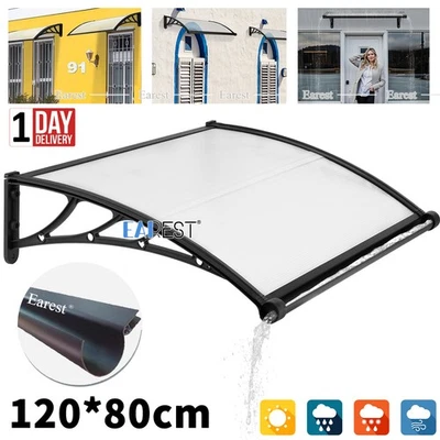 EAREST Door Canopy Awning Shelter Porch Front Back Patio Roof Cover Outdoor Rain Shade