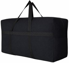 Extra Large Storage Canvas Duffle Bag for Travel, Black Oversized Giant Big T...