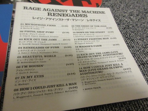 RAGE AGAINST THE MACHINE / renegades / JAPAN LTD CD OBI - Imagen 2 de 4