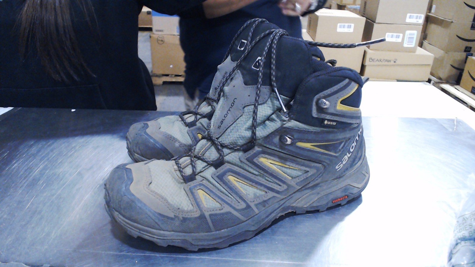 UsedG Salomon X Ultra 3 Uomo Grigio Ricino Nero Verde Zolfo 10 5