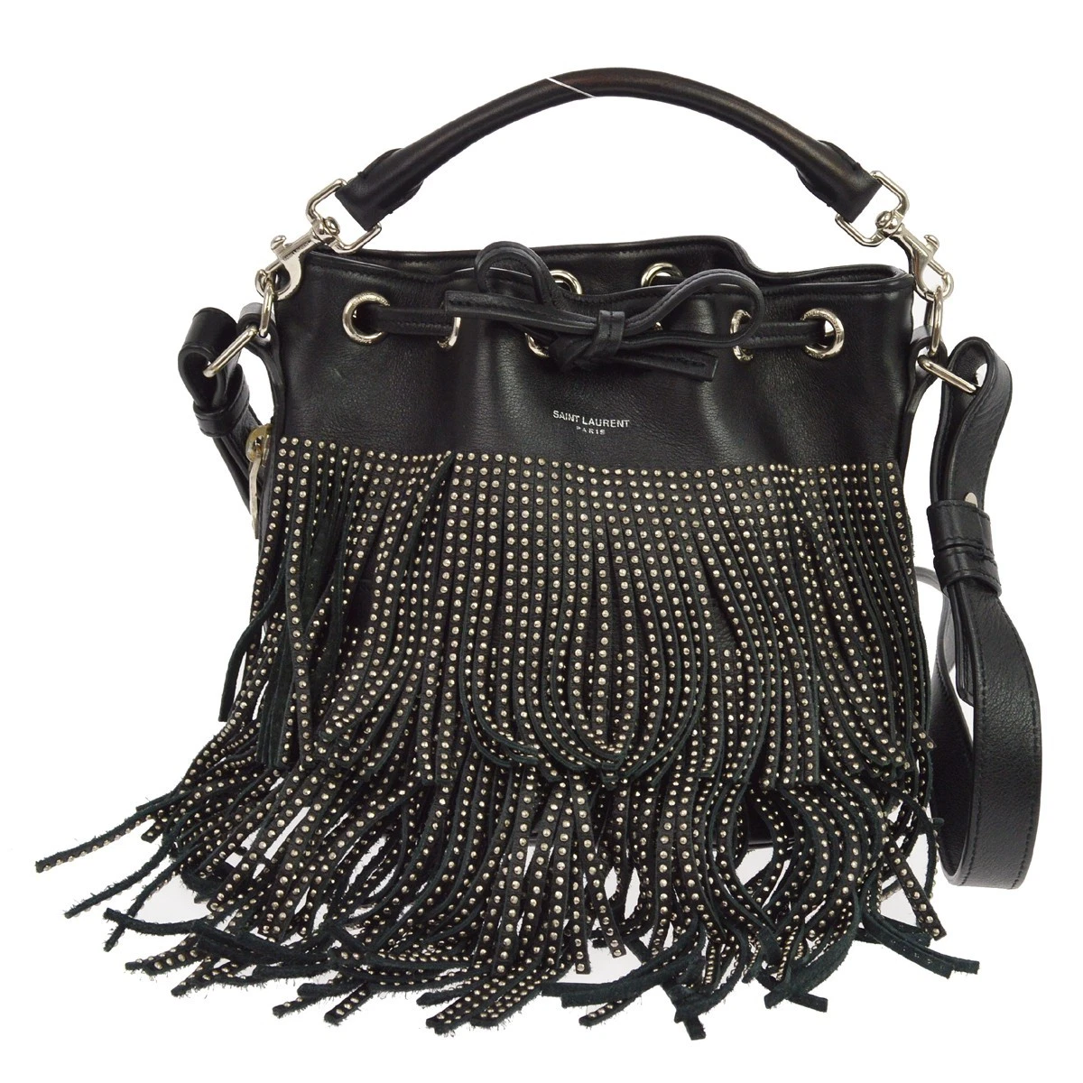25+ Saint Laurent Leather Bucket & Drawstring Bags for Women for