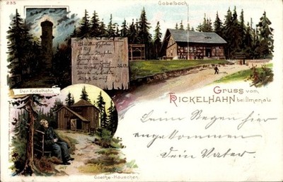 Litho Ilmenau in Thuringia, Kickelhahn, Gabelbach, Kickelhahn Tower,... - 5004163