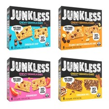 Chewy Granola Bar 4 Flavor Variety Pack 24 Bars Non GMO, Gluten Free, Less ...