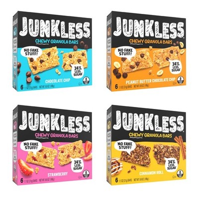 Chewy Granola Bar 4 Flavor Variety Pack (24 Bars) Non GMO, Gluten Free, Less ...