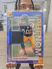 2025 Panini Donruss Optic - Rookie Phenoms Kaleb Johnson #RPBH-KJN Blue Hyper