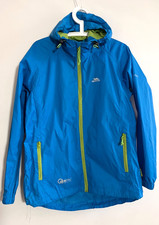 Trespass Qikpac Jacket XS Blue Green Waterproof TP75 Rain Shell Tres-Tex