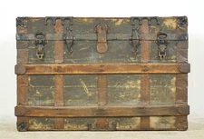 Late 19th Century Antique Steamer Travel Trunk