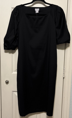 pleated volume dress Pink Coast Satin Pleated Tie Neck Volume Dress