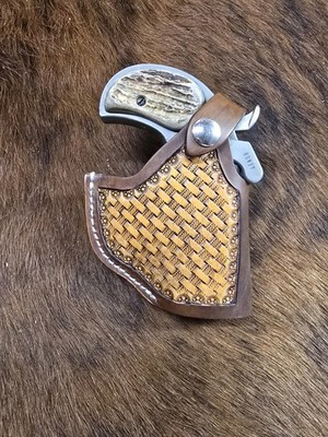 Bond Arms Rough N Rowdy Derringer 2.5-3 Inch Barrle Leather  Holster Made In USA