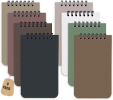 8 Pack Small Pocket Notebook Small 3X5 Spiral Notepads with Lined Pages, Smal...