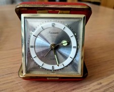 Vintage Red Timemaster Travel Alarm Clock Full Working Order In Original Box 