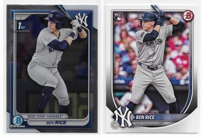 2024 Bowman Chrome BEN RICE 1st BCP-186 + 5 RC Archives Allen Ginter X Yankees