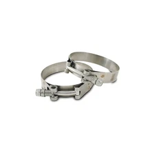 Vibrant Performance Clamp 2798; T-bolt Hose Clamp 4.21-4.49 in. Stainless, Pair
